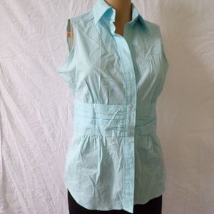 2/20 sleeveless button up blouse